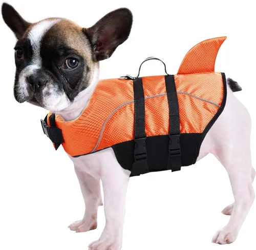 Vista 13 de Queenmore Chaleco Salvavidas para Perros Pequeños XXS, Chalecos Salvavidas para Cachorros para Perros Pequeños, Chaleco Salvavidas para Perros