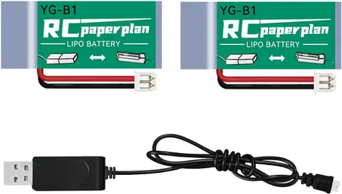 Vista 9 de HAWK'S WORK 2 baterías Lipo de 3.7 V, batería recargable de polímero de litio de 150 mAh para helicópteros RC Plane Drone todos los modelos