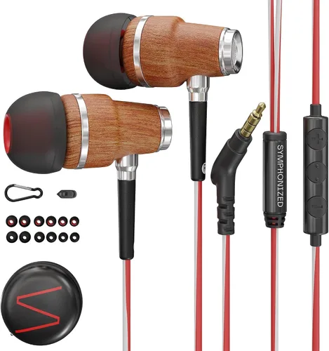 Vista 13 de Auriculares sintonizados NRG 3.0 Premium Madera aisladores de sonido, con micrófono y control de volumen, estilo madera Negro