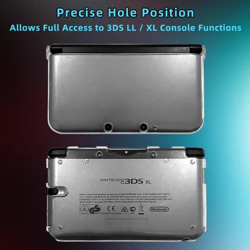 Vista 5 de OSTENT Protective Clear Crystal Hard Guard Case Cover Skin Shell for Nintendo 3DS XL LL Color Clear White
