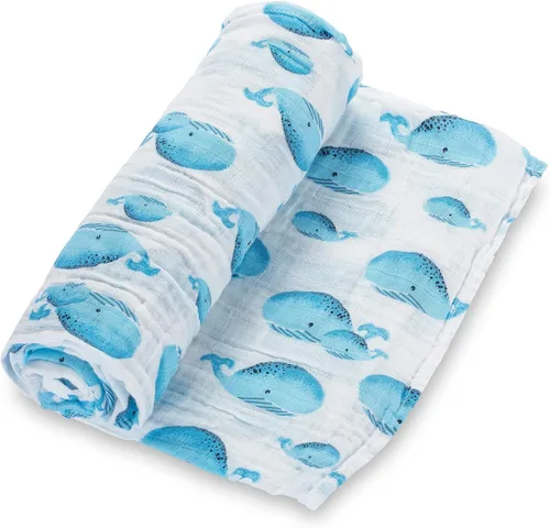 Vista 13 de LollyBanks Manta de Envolver, Manta de Bebé 100% Algodón, Manta de Envolver de Muselina Suave 47 x 47 Pulgadas, Manta de Bebé Neutra para Niños