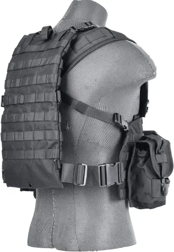Vista 4 de Lancer Tactical Airsoft - Chaleco de paintball M4 M16 Molle modular con hebillas de liberación rápida (pequeño a extragrande)