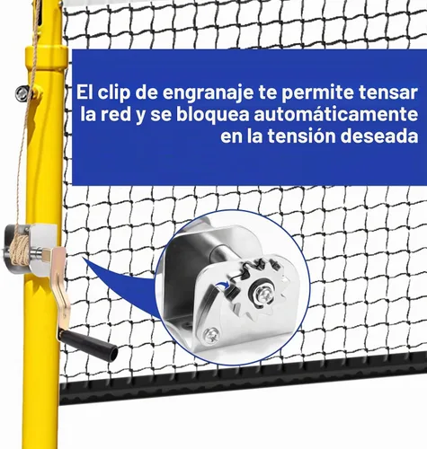 Vista 4 de Tensor de manivela, dispositivo tensor de manivela para voleibol al aire libre, bádminton y red de poste de tenis