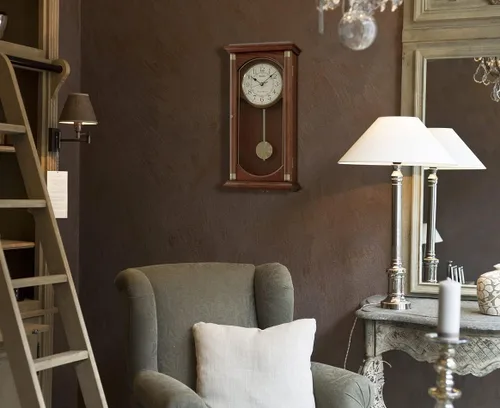Vista 4 de SEIKO Reloj de pared rectangular con péndulo y campanillas dobles