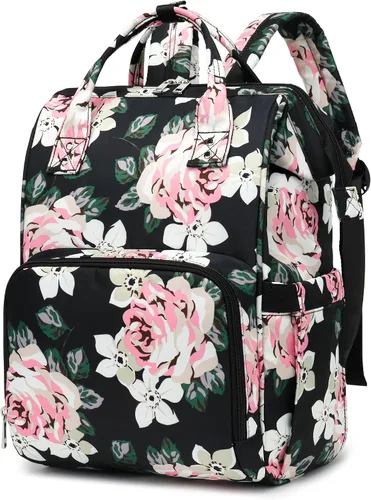 Vista 12 de Mochila de mariposa para laptop para mujeres y hombres, mochila escolar universitaria de 15.6 pulgadas para trabajo, escuela, viajes, negocios