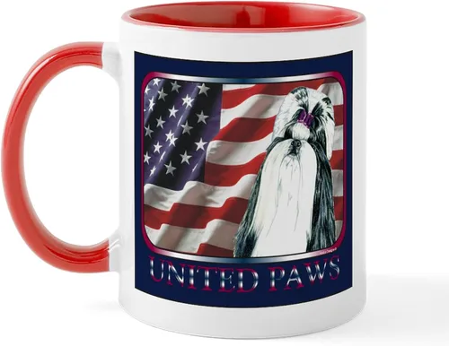 Vista 18 de CafePress Angel Shih Tzu In Clouds Taza de café de cerámica de 11 oz (11.0 fl oz)
