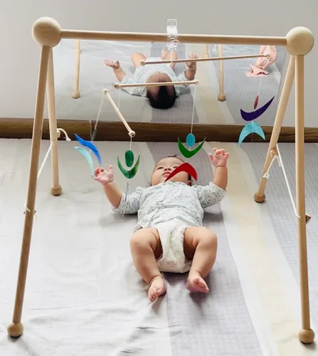 Vista 8 de Set de 4 Móviles Montessori Portátiles - Munari, Gobbi, Octaedro, Bailarines. Móvil Montessori, Móvil para Bebé, Móvil Colgante para Bebé niño y niña