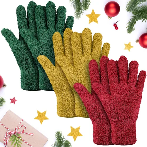 Vista 32 de Patelai 12 pares de guantes de microfibra para plantas y hojas, talla S Colores surtidos