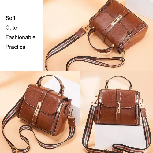 Vista 8 de Bolso cruzado para mujer, de piel suave, impermeable, a la moda, pequeño