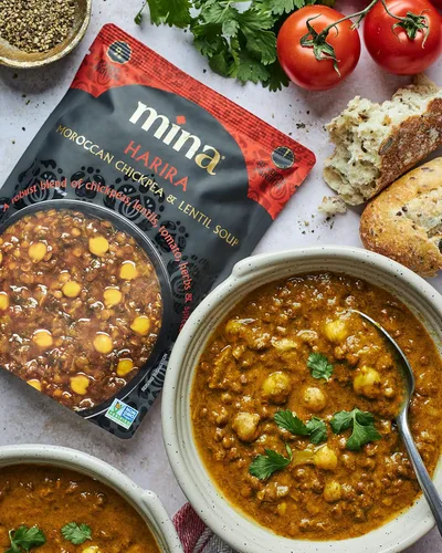 Vista 4 de Mina, Harira - Sopa marroquí de garbanzos y lentejas, 10 onzas
