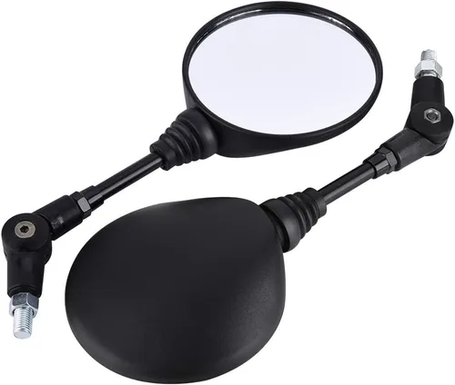 Vista 7 de 1 Pair Motorcycle Mirrors, Universal Adjustment Rear View Mirror With M10 Installing Screw Left and Right, Compatible with Motorbike Adventure Dirt