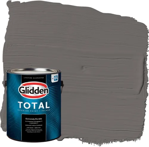 Vista 12 de Glidden Pintura Interior + Imprimación: Gris/Plata Antigua, Una Capa, Satinado, 1 Galón