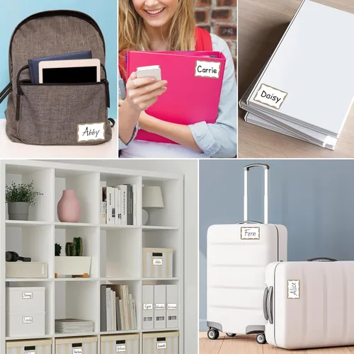 Vista 7 de 390 piezas etiquetas de nombre, 3 pulgadas x 2 pulgadas etiquetas adhesivas de nombre, etiquetas adhesivas de nombre para escuela, oficina, hogar