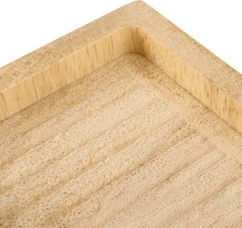 Vista 3 de SINJEUN Paquete de 4 elevadores de madera maciza de 4 pulgadas, elevadores de muebles de madera cuadrada natural, extensores de madera para mesa