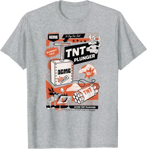 Vista 30 de Looney Tunes Wile E. Coyote - Camiseta de émbolo TNT, Blanco, S