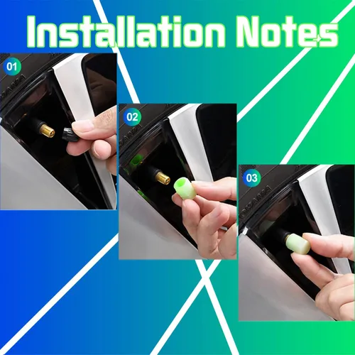 Vista 8 de Tapones de vástago de válvula incandescente, tapones universales fluorescentes para válvulas de neumáticos de automóvil, cubiertas de vástago