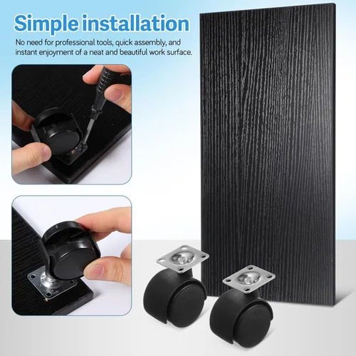 Vista 5 de SEWACC Soporte móvil ajustable para CPU con 4 ruedas giratorias, soporte de torre de computadora para piso debajo del escritorio, soporte de PC