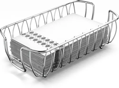 Vista 27 de Bandeja Soporte de Toallas de Invitados de Acrílico para Baño – Soporte Vertical para Toallas de Papel para Toallas de Mano Desechables, Organizador
