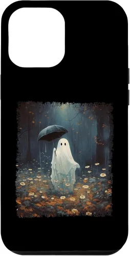 Vista 24 de Carcasa gótica para iPhone 11 con diseño de fantasma espeluznante en el bosque