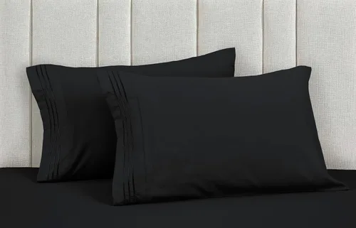 Vista 47 de Mocassi Juego de sábanas de lujo de 4 piezas, calidad prémium de hotel de 1800 hilos, ajuste fácil, sábanas y fundas de almohada resistentes a