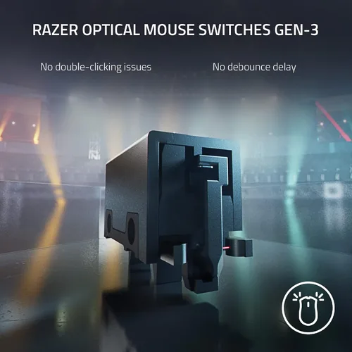 Vista 6 de Razer DeathAdder V3 Pro - Mouse inalámbrico para juegos ultraligero 2.22oz - Sensor óptico Focus Pro 30K - Interruptores ópticos rápidos Gen-3