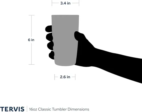 Vista 5 de Tervis Vaso aislado de doble pared Thank a Medical Professional fabricado en Estados Unidos mantiene las bebidas frías y calientes, 16 onzas