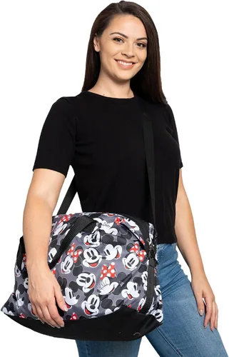 Vista 6 de Disney Tote Duffel Bag Mickey Mouse Friends All Over Print Weekender Travel