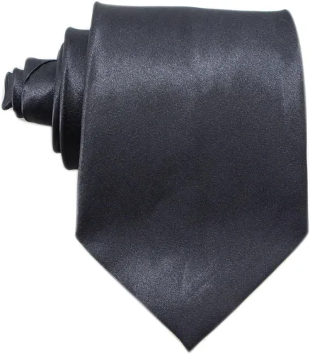 Vista 2 de Corbata formal de satén liso de 3.9 pulgadas de ancho, paquete de 5 para boda