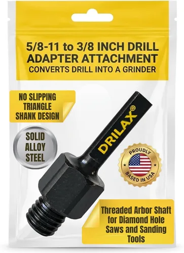 Vista 11 de Drilax Adaptador de amoladora angular M14 macho a 5/8-11 hembra, convertidor de rosca europeo a norteamericano para brocas de núcleo de diamante
