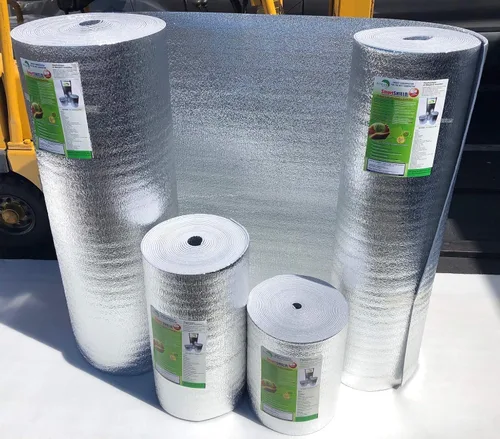 Vista 9 de SmartSHIELD - Rollo de aislamiento reflectante de 1/4 pulgadas, 16 x 50 pies, barrera radiante con núcleo de espuma, aislamiento térmico - LÁMINA