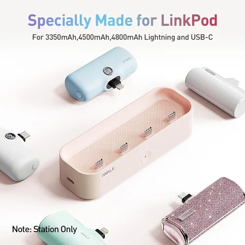 Vista 7 de iWALK Cargador portátil USB C, banco de energía pequeño ultracompacto de 4500 mAh, paquete de baterías brillantes y estación de carga