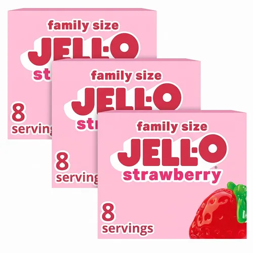 Vista 10 de Jell-O Gelatin Dessert Mix, Family Size, Cherry, 6 oz Box