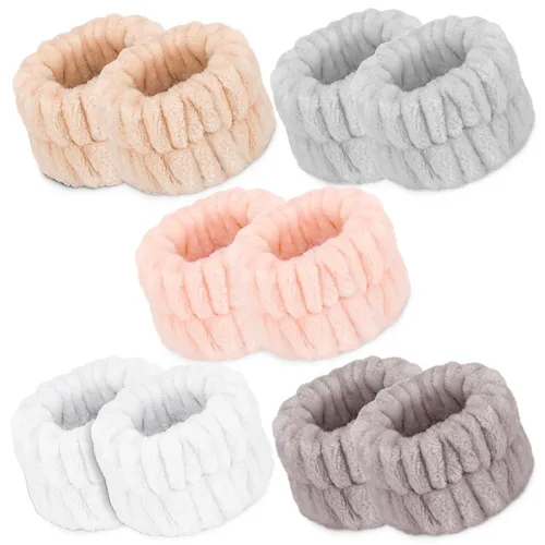 Vista 11 de Toallas de muñeca para mujer para lavar la cara, toalla de microfibra para spa, pulseras absorbentes, banda para el sudor para niñas que evitan que