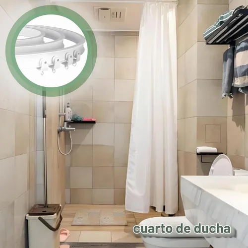 Vista 6 de XCK Riel de cortina flexible para techo, montable, cortable, 10 pies, curvado, recortable, riel flexible para cortinas de techo, plegable, riel