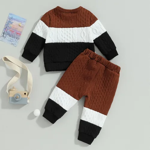 Vista 4 de MERSARIPHY Ropa de bebé para bebé, sudadera de punto para bebé, suéter de punto, pantalones largos, ropa de otoño e invierno