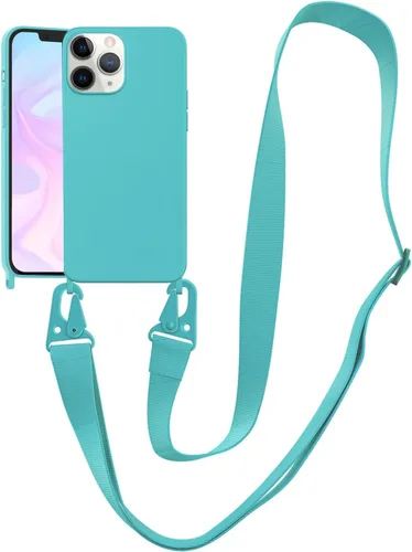 Vista 136 de Funda compatible con iPhone 8 Plus, iPhone 7 Plus/6 Plus/6S Plus con cordón, funda cruzada para iPhone con correa ajustable de silicona para iPhone