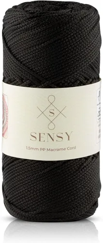 Vista 17 de Sensy Premium Cuerda de Poliéster 1.5mm (0.059 pulgadas) 164 Yardas Cuerda de Polipropileno 100% Cuerda de Macramé 1.5mm Cuerda para Bolsa