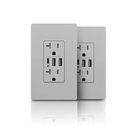 Vista 36 de TOPELER Toma de pared USB C negra, toma eléctrica de carga rápida de 30W 6.0Amp con 3 puertos USB (1*Tipo C y 2*Tipo A), receptáculo resistente a