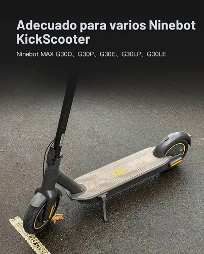 Vista 7 de stio Neumático de goma sólida de 10 x 2.5 pulgadas para Segway Ninebot MAX G30 G30P G30LP/Hiboy S2 Max, doble absorción de impactos