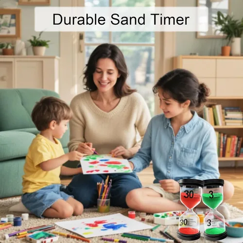 Vista 7 de Temporizador de arena de 1 minuto, reloj de arena de plástico para niños, temporizador de reloj de arena acrílico, reloj de arena pequeño de 1 Rojo