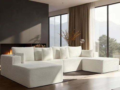 Vista 35 de Sofá modular de gran tamaño de 108 pulgadas, cómodo sofá deshuesado en forma de U para sala de estar, asientos extra profundos, sin montaje, sofá