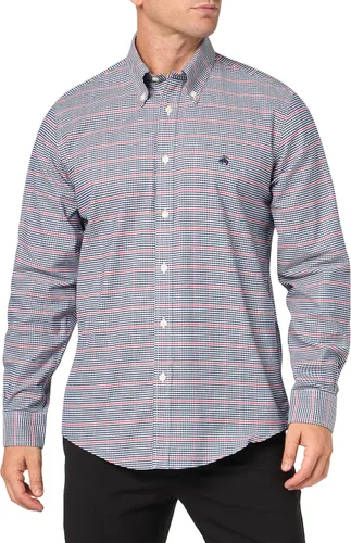 Vista 24 de Brooks Brothers Camisa Deportiva de Manga Larga sin Planchar con Botón para Hombre CORAL ROJO