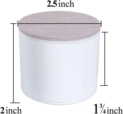 Vista 2 de Ezprotekt Elevadores de cama y muebles de 2 pulgadas, elevadores redondos pesados para sofá y sillas, ancho de 2.4 pulgadas, añade 2 pulgadas