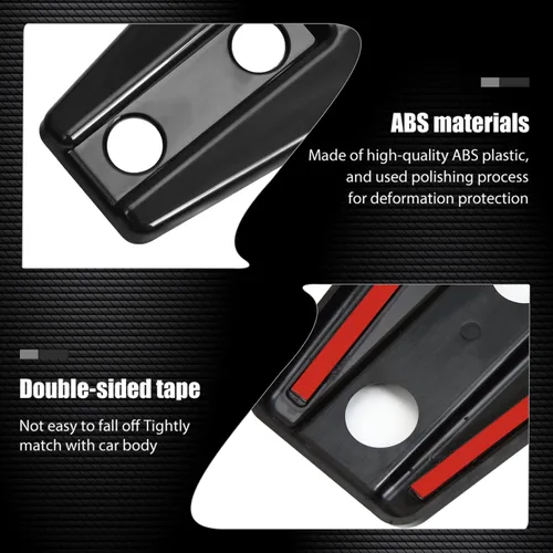 Vista 4 de 4 cubiertas protectoras de bisagra de puerta para Jeep Wrangler JK 2007-2018 de 2 puertas (negro)