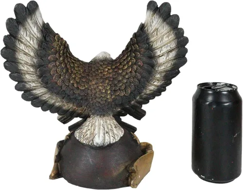 Vista 8 de Ebros Gift Alas patrióticas de gloria de 9 pulgadas de alto con águila calva agarrando rifles cruzados con la segunda enmienda derecho a portar