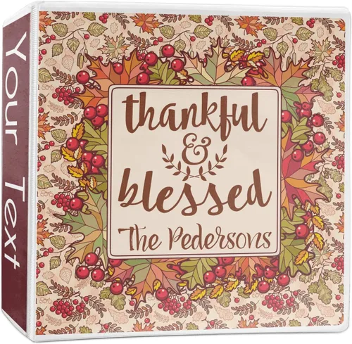 Vista 8 de Carpeta personalizada de 3 anillos Thankful & Blessed - 1 pulgada