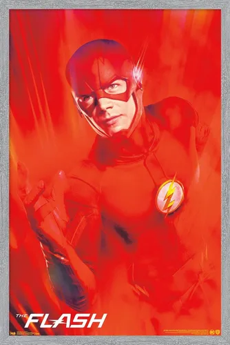 Vista 16 de Trends International DC Comics TV - The Flash - Póster de pared de arte clave, 14.725 x 22.375 pulgadas, versión enmarcada de madera de granero