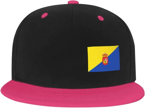 Vista 2 de QIZYOQA Flag of Gran Canaria Snapback Hats for Men Women Hat Baseball Cap Flat Bill Visor White Hat