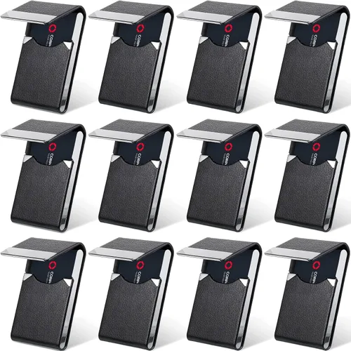 Vista 8 de Yexiya Funda de piel sintética para tarjetas de negocios, con cierre magnético, 6 unidades, para hombres y mujeres, regalos de oficina, color negro