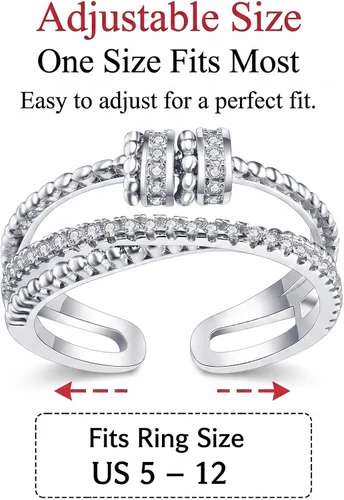 Vista 6 de choice of all Anillo Fidget para Mi Hija Regalos de Mamá Madre Esperanza Ansiedad Respirar Anillo Giratorio para Mujeres Regalos del Día de San